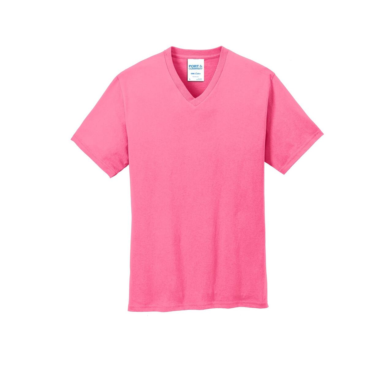 Port & Company® Men's Core Cotton V-Neck T-Shirt